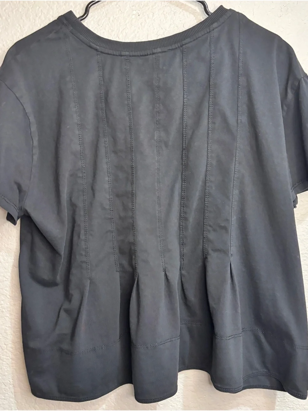 Pilcro Charcoal Short Sleeve Pleated-Hem Tee - Picture 5 of 5